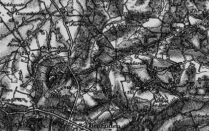Old map of Goddard's Green in 1895