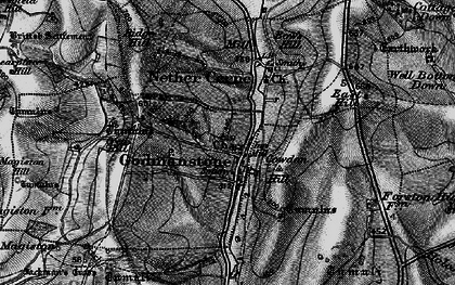 Old map of Godmanstone in 1898