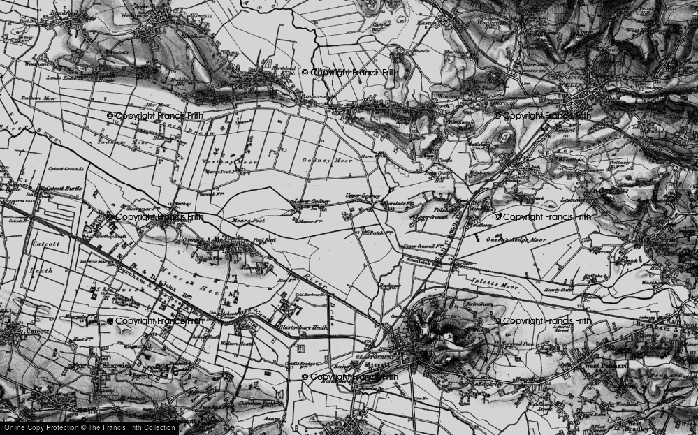 Old Map of Godney, 1898 in 1898