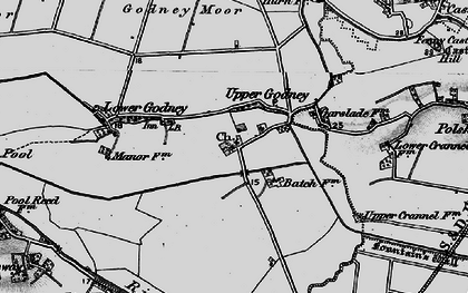 Old map of Godney in 1898