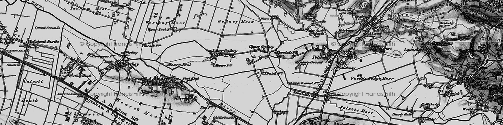 Old map of Godney in 1898