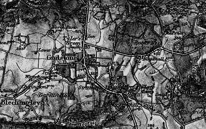 Old map of Godstone in 1895