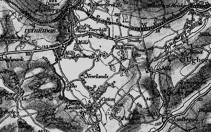 Old map of Godwell in 1898