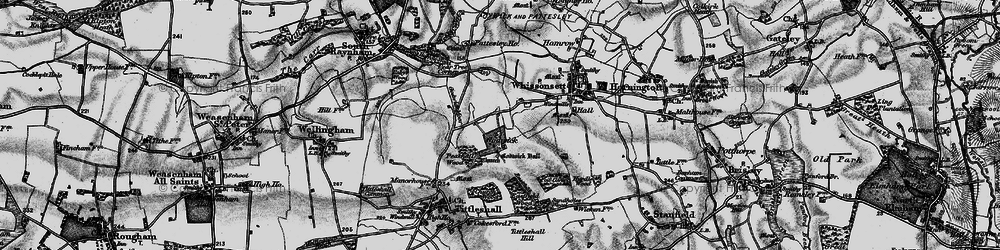Old map of Godwick in 1898