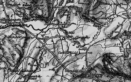 Old map of Afon Henwy in 1899