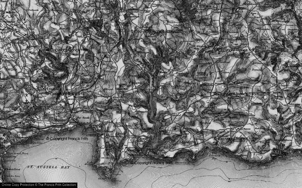 Old Map of Historic Map covering Cliff in 1896