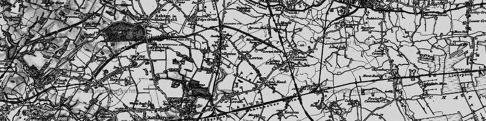 Old map of Golborne in 1896
