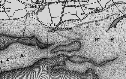 Old map of Gold Cliff in 1898