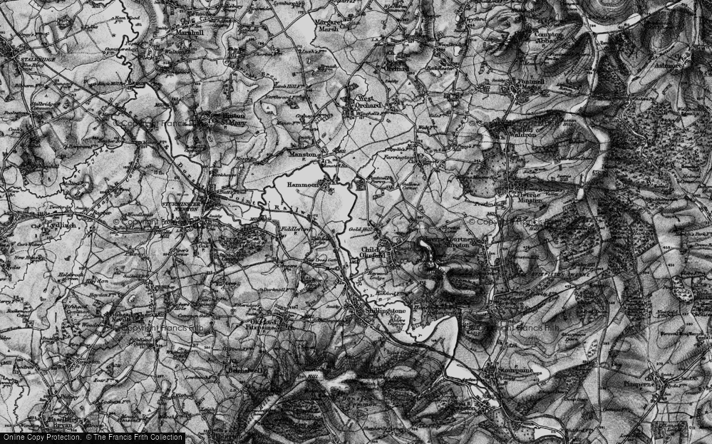 Old Map of Gold Hill, 1898 in 1898