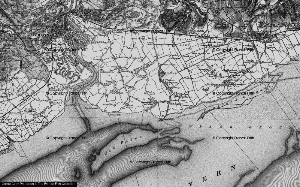 Old Map of Goldcliff, 1898 in 1898