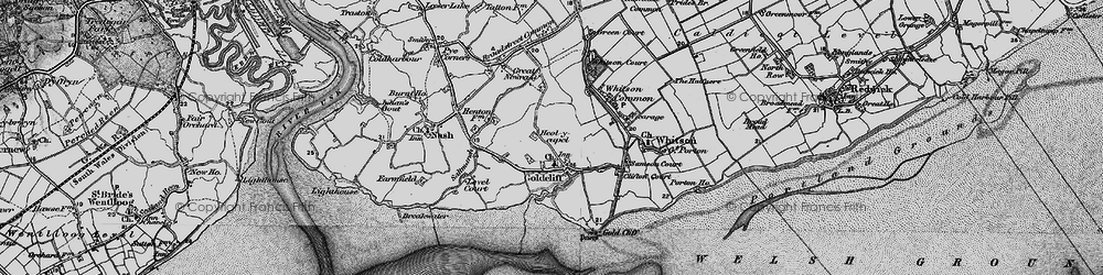 Old map of Goldcliff in 1898