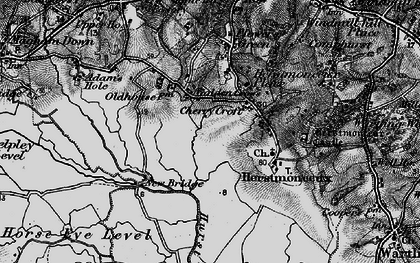 Old map of Herstmonceux Castle in 1895