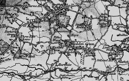 Old map of Golden Green in 1895