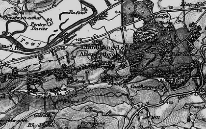 Old map of Berrach in 1898