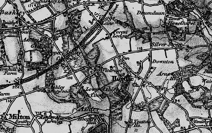 Old map of Hordle Grange in 1895