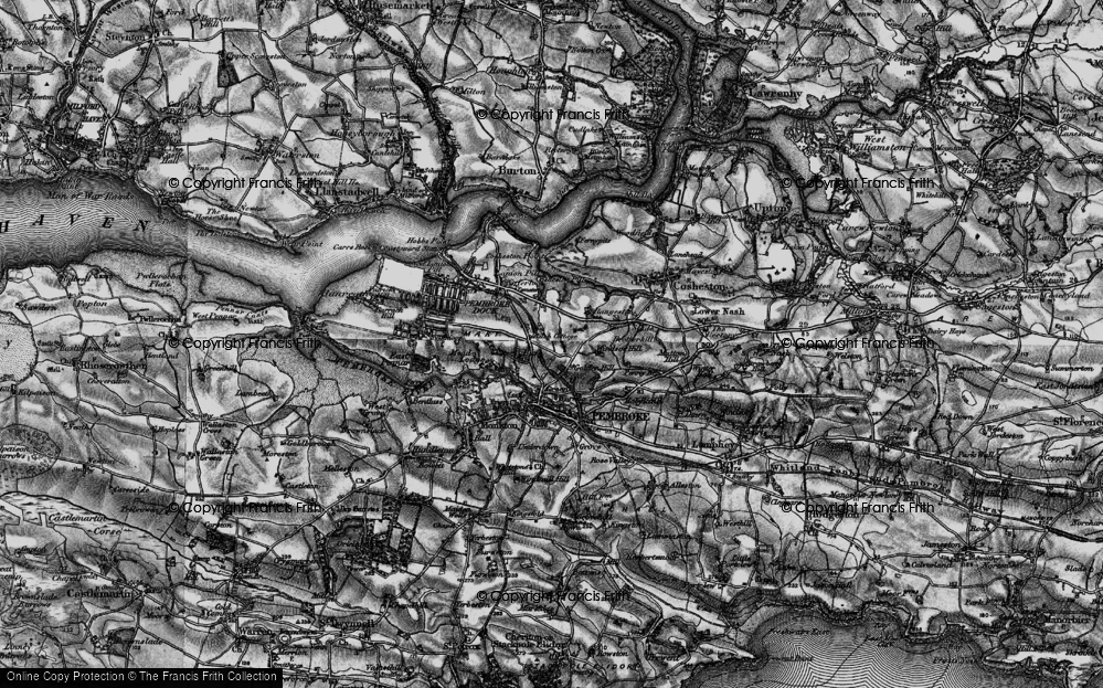 Old Map of Golden Hill, 1898 in 1898