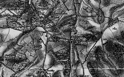 Old map of Brockham Hill Barn in 1895