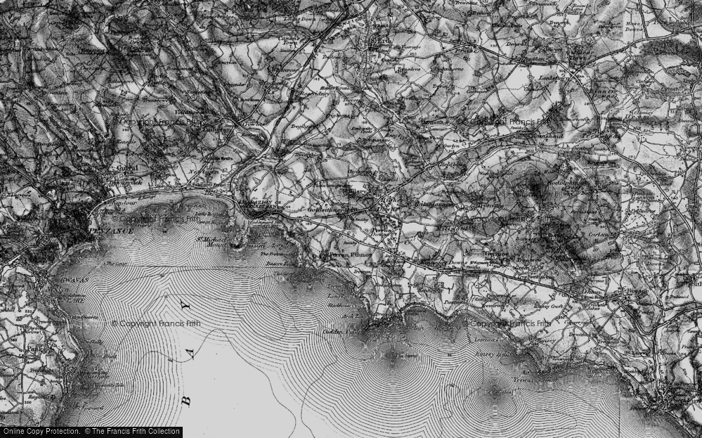 Old Map of Goldsithney, 1895 in 1895