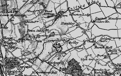 Old map of Burton Lodge in 1897
