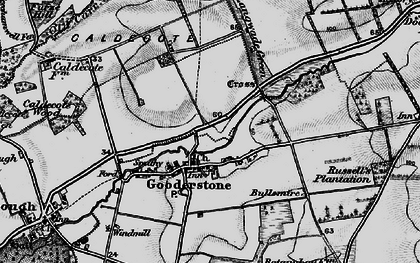 Old map of Gooderstone in 1898