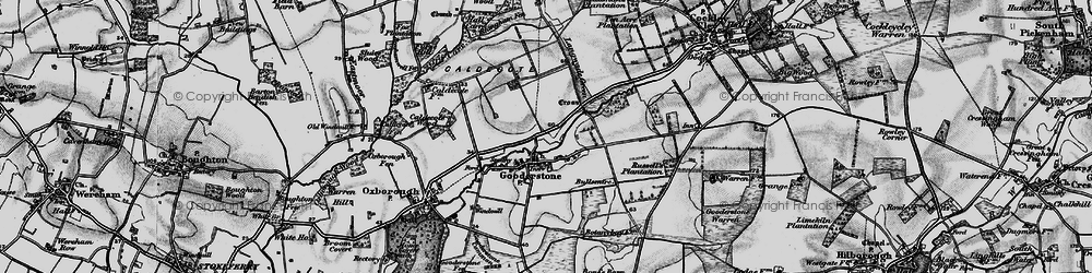 Old map of Gooderstone in 1898