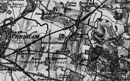 Old map of Goodnestone in 1895
