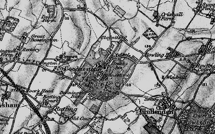 Old map of Goodnestone in 1895