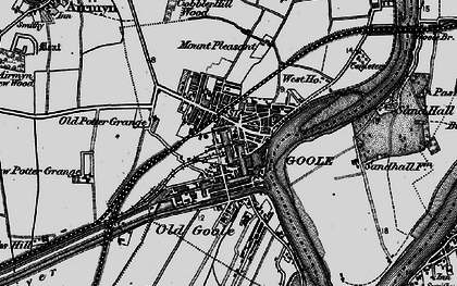 Old map of Goole in 1895