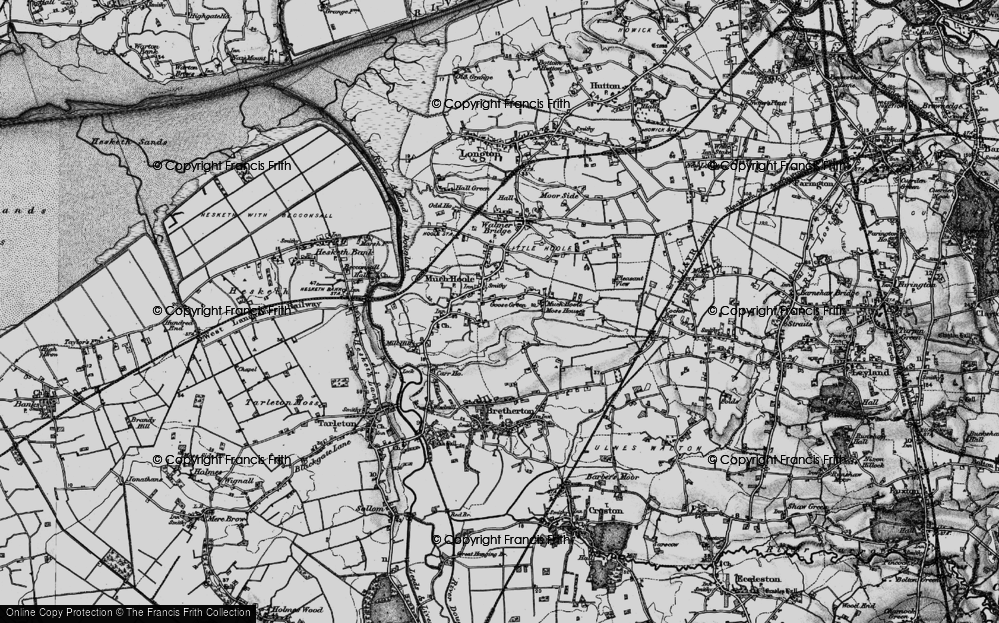 Old Map of Goose Green, 1896 in 1896