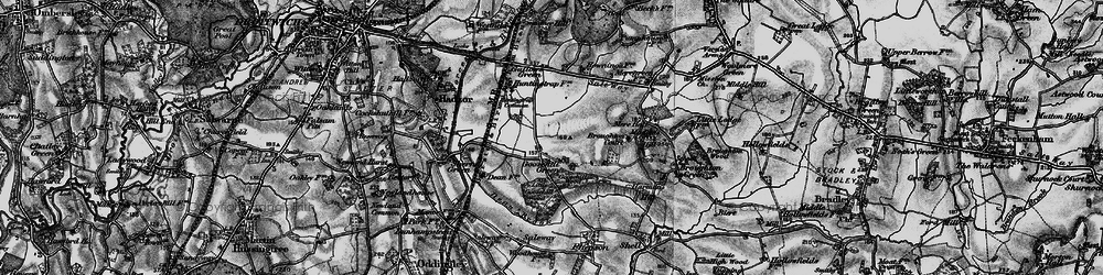 Old map of Goosehill Green in 1898