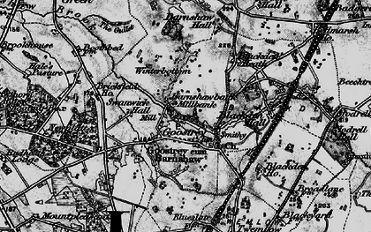 Old map of Blackden Hall in 1896