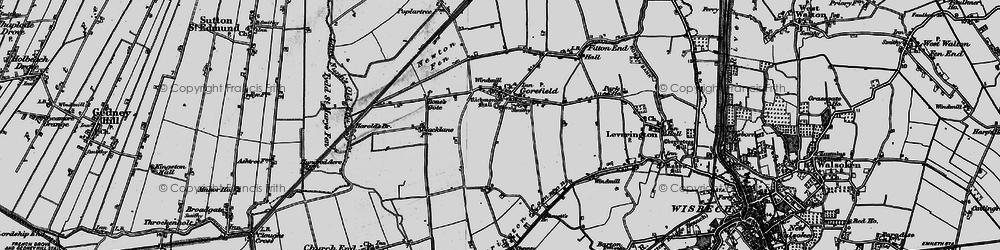 Old map of Gorefield in 1898