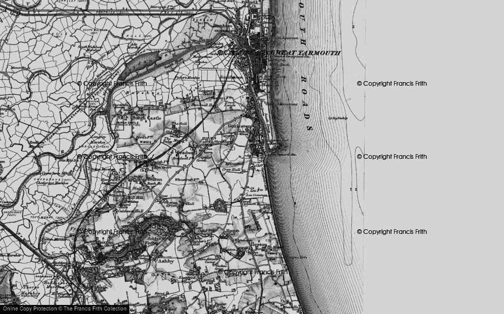 Old Map of Gorleston-on-Sea, 1898 in 1898