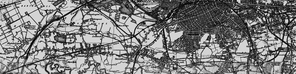 Old map of Gorse Hill in 1896