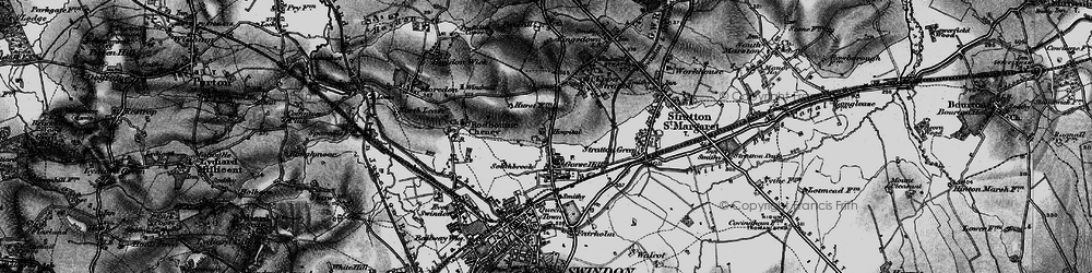 Old map of Gorse Hill in 1896