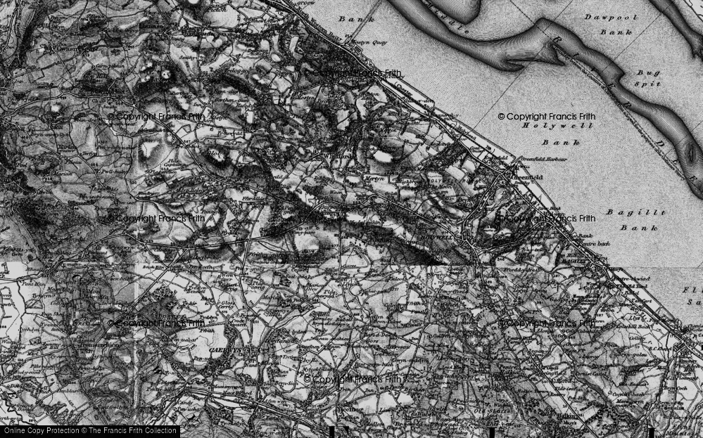 Old Map of Gorsedd, 1896 in 1896
