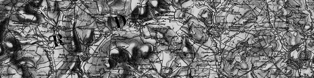 Old map of Blaenau-gwenog in 1898