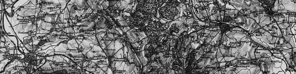 Old map of Gorsley Common in 1896