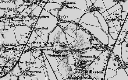 Old map of Bretton Wood in 1897