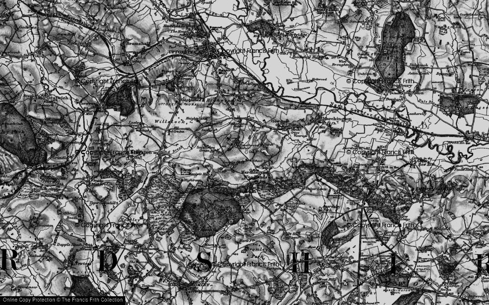 Old Map of Gorsty Hill, 1897 in 1897
