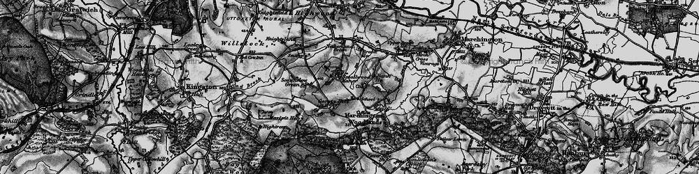 Old map of Gorsty Hill in 1897