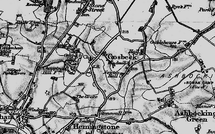 Old map of Gosbeck in 1898