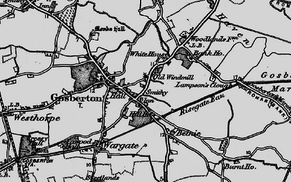 Old map of Gosberton in 1898