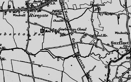 Old map of Gosberton Cheal in 1898