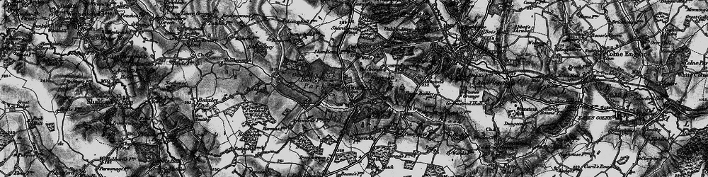 Old map of Gosfield in 1895