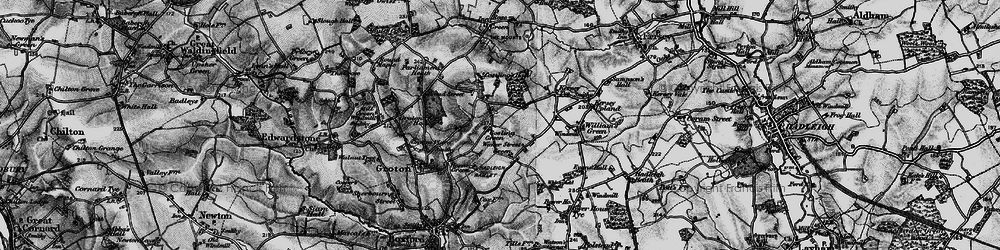 Old map of Gosling Green in 1896