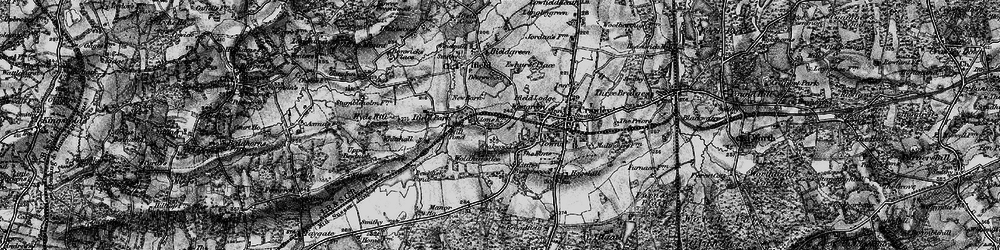 Old map of Gossops Green in 1896