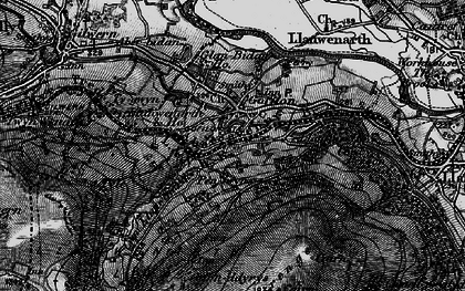 Old map of Govilon in 1897