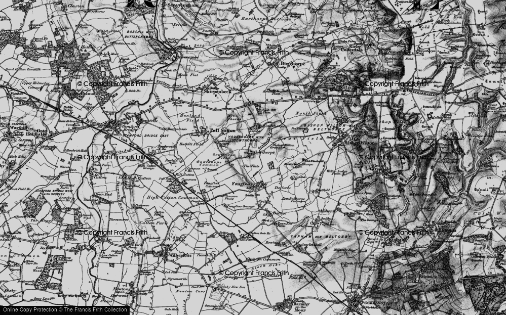 Old Map of Historic Map covering Youlthorpe Pasture Hill in 1898