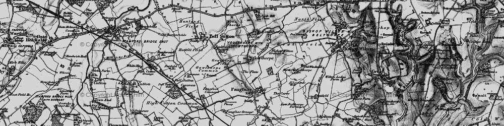 Old map of Youlthorpe Pasture Hill in 1898